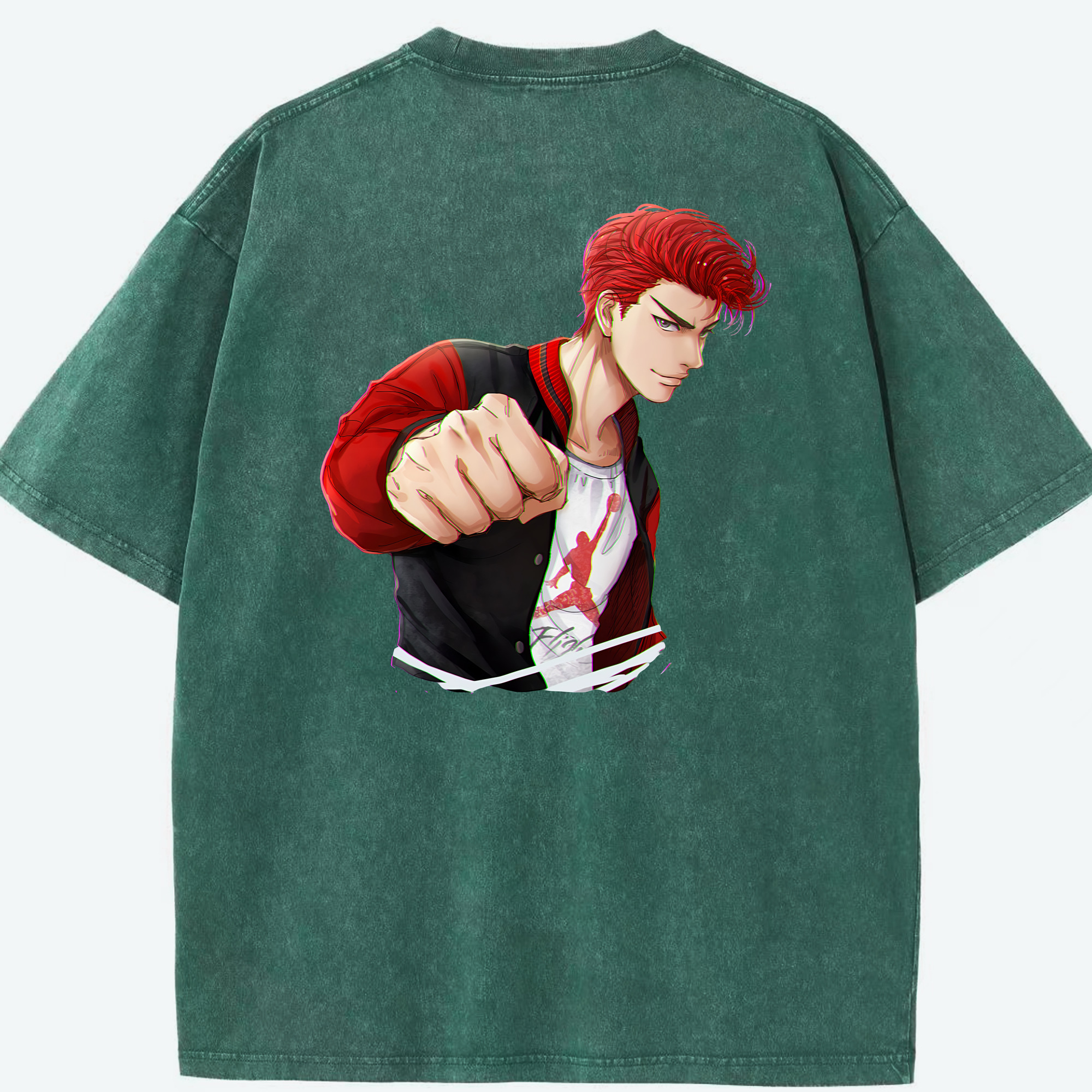 （画像用） SLAM DUNK／スラムダンク 綿100% ヴィンテージ風 半袖Tシャツ（背面プリント）